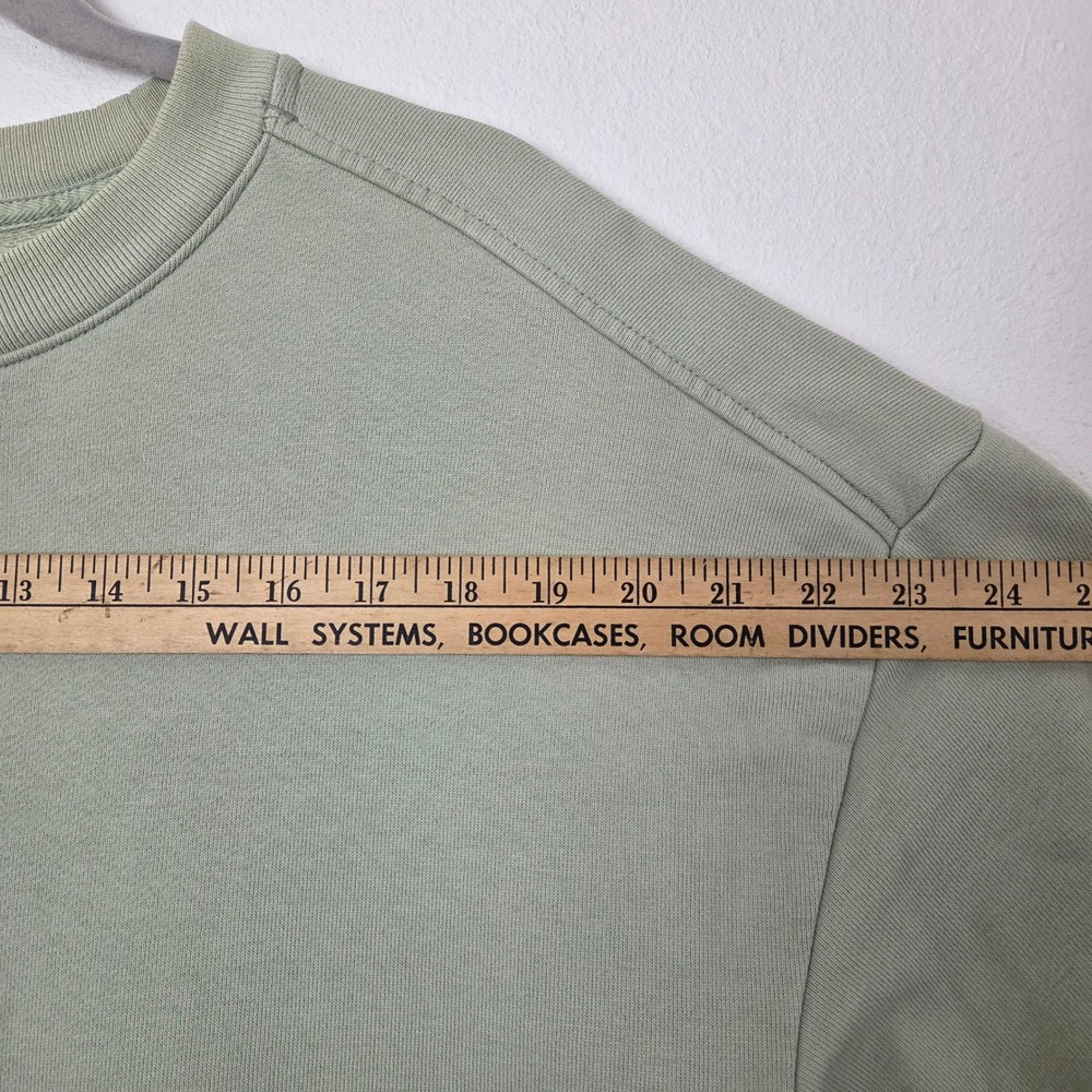 Everlane Sage Green Organic Cotton Sweatshirt T-Shirt Dress Women Small - Picture 3 of 11